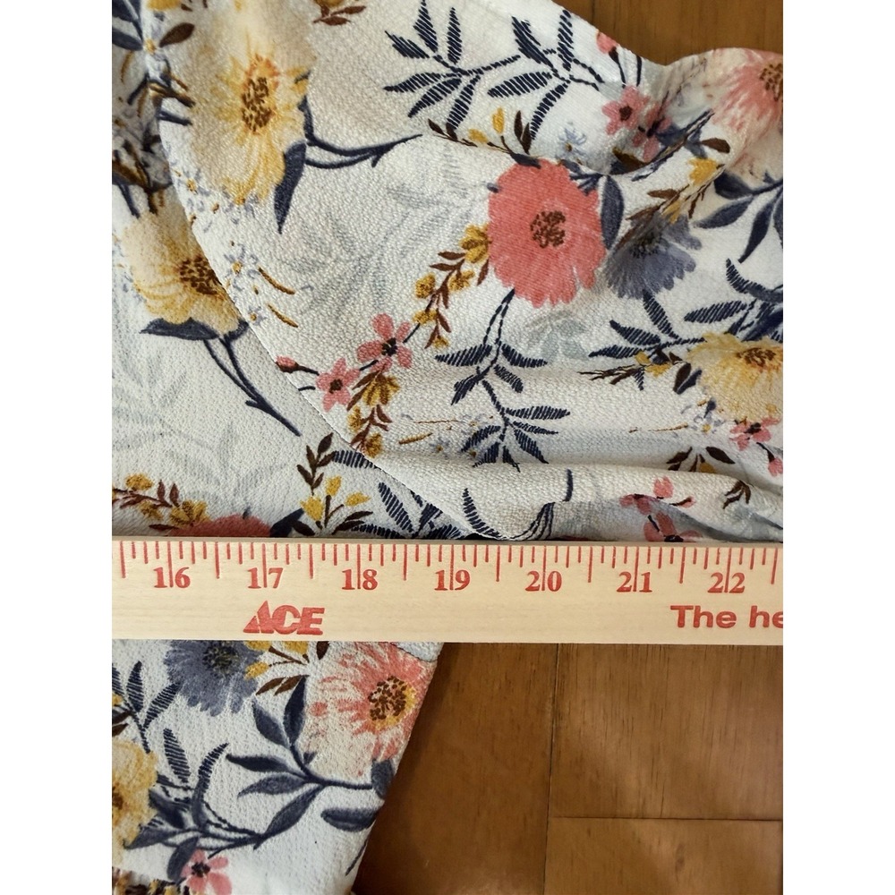 Umgee USA M Floral Boho Tunic Top Bell Sleeve V Neck Peasant Cottagecore - Picture 7 of 12